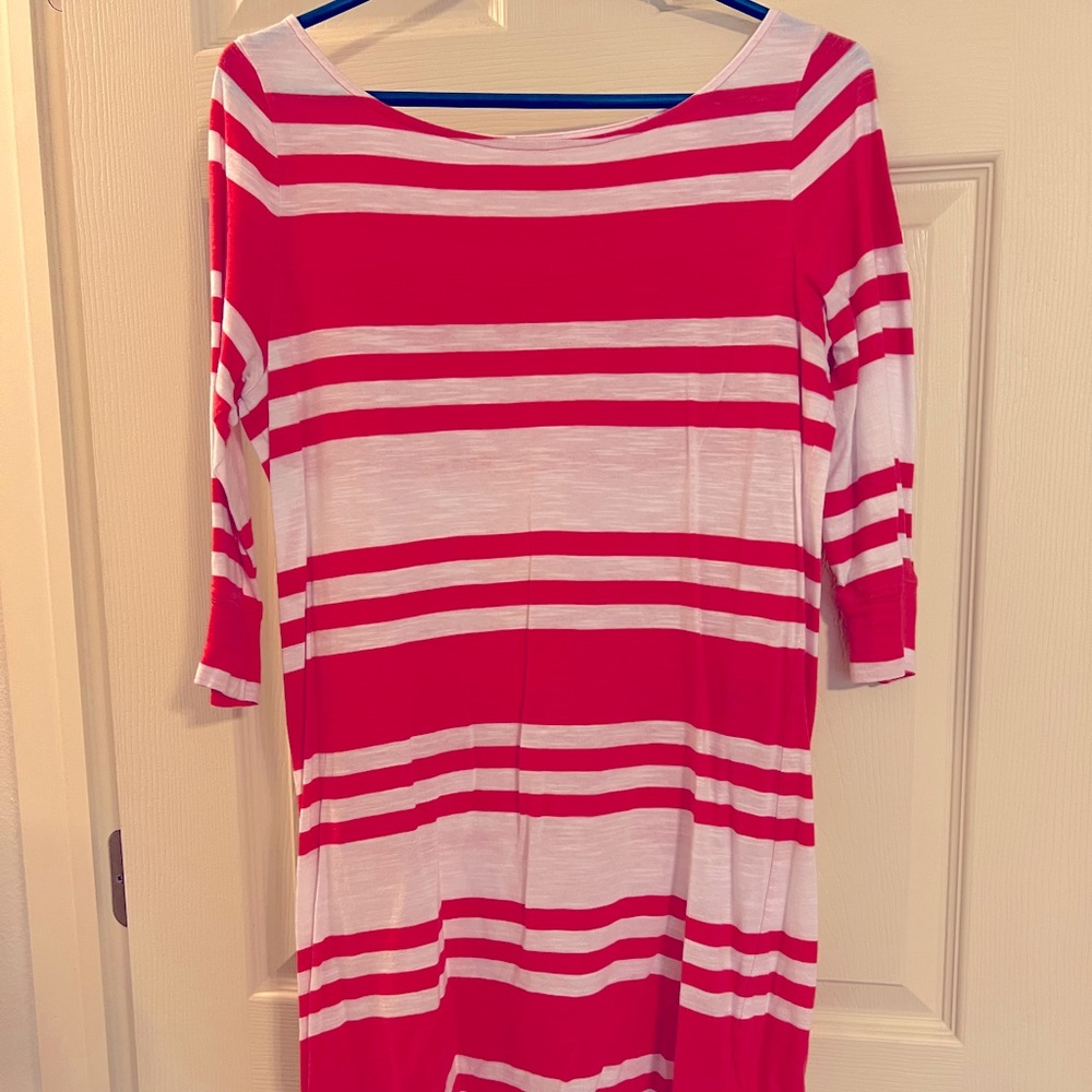 Pink and White Lilly Pulitzer T-shirt dress